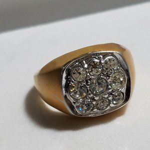 18KT Hge Men Ring Cluster Ring 5mm Cz Size 10 Made by the Vargas Company …